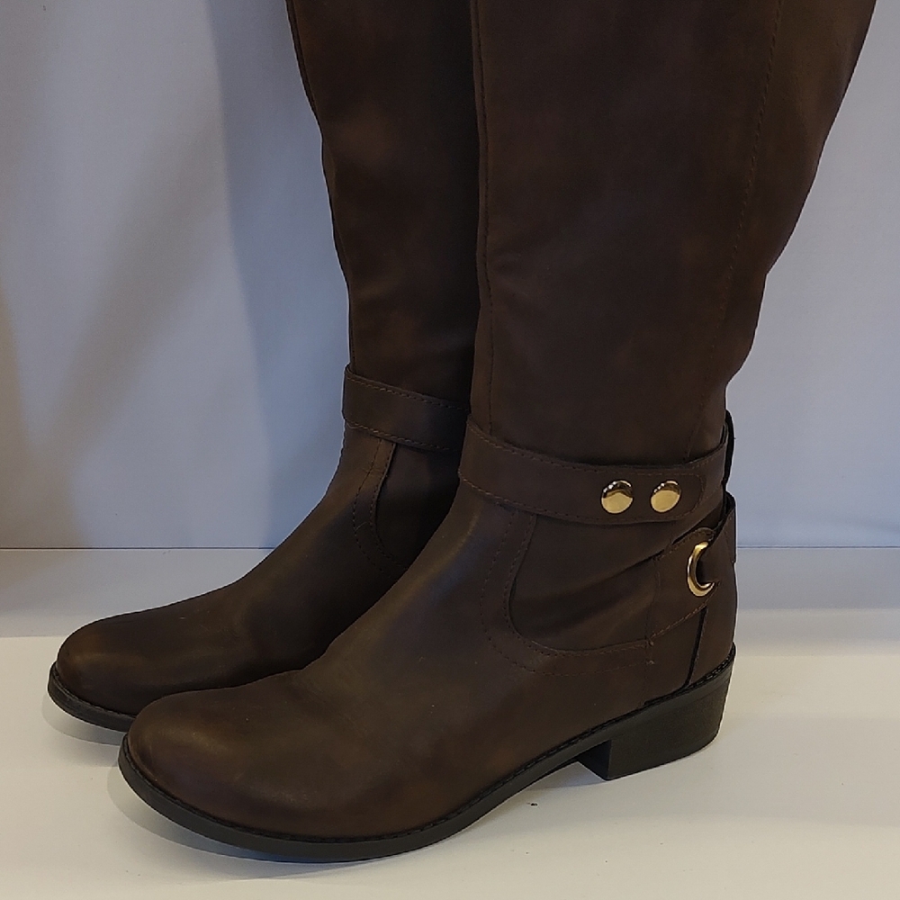 Source Unknown Dark Brown Over the Knee Boots - Picture 2 of 13
